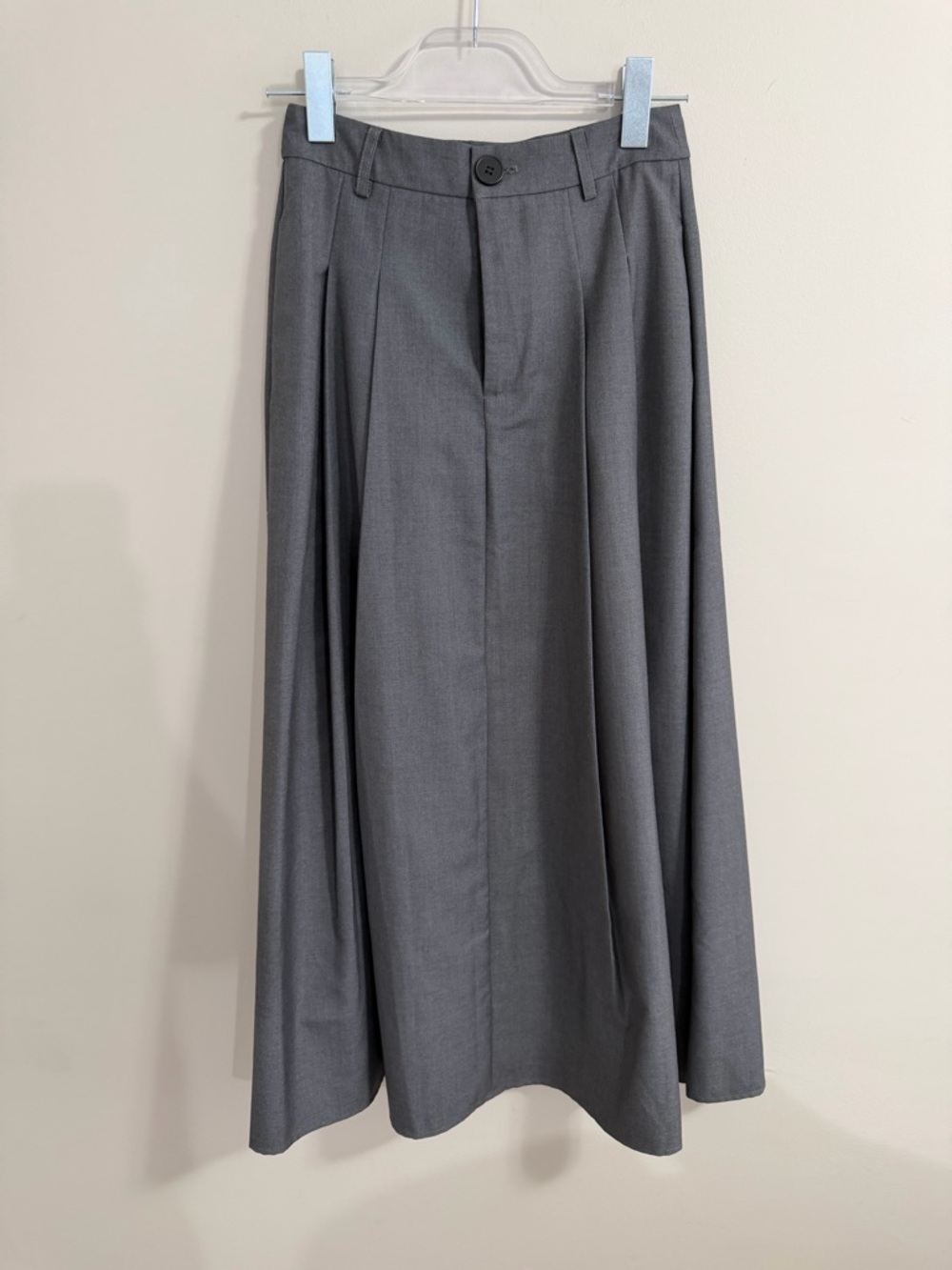 Commense Gray Pleated Skirt
